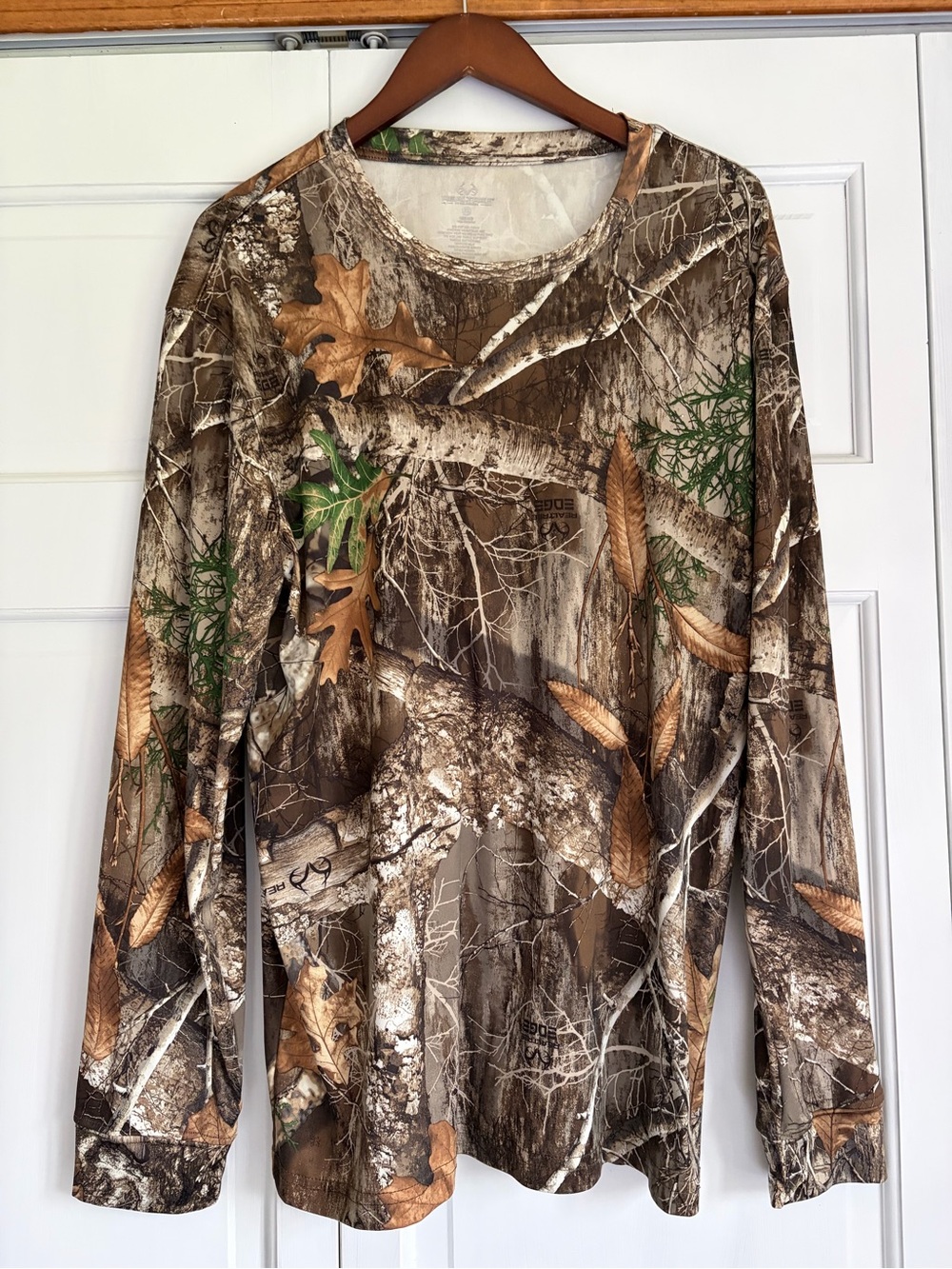 Realtree Edge Men's Sz XL Performance Long Sleeve Crew Neck Shirt Hunting Camo